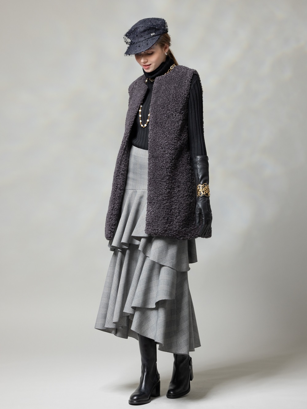 未使用級 24AW REGINA ROMANTICO ボアジレ ロングジレ 2024 FALL WINTER COLLECTION