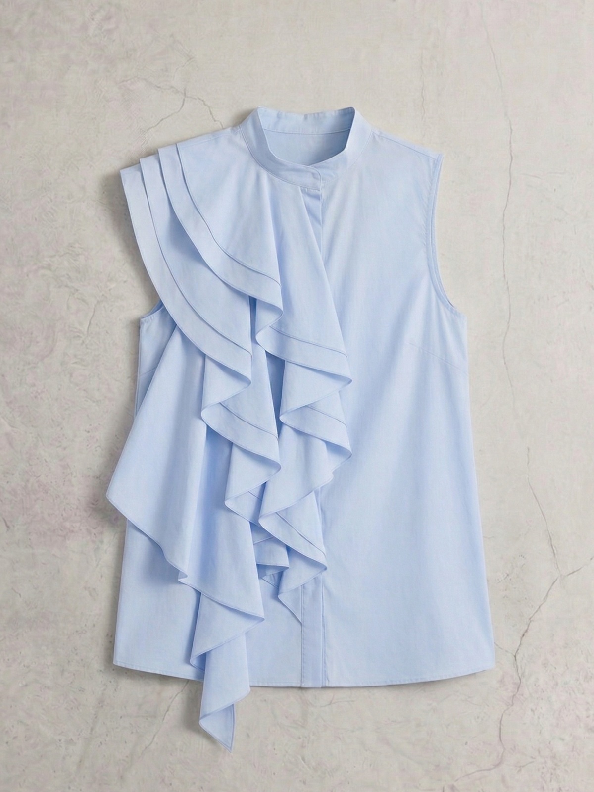 アシンメトリーフリルブラウス