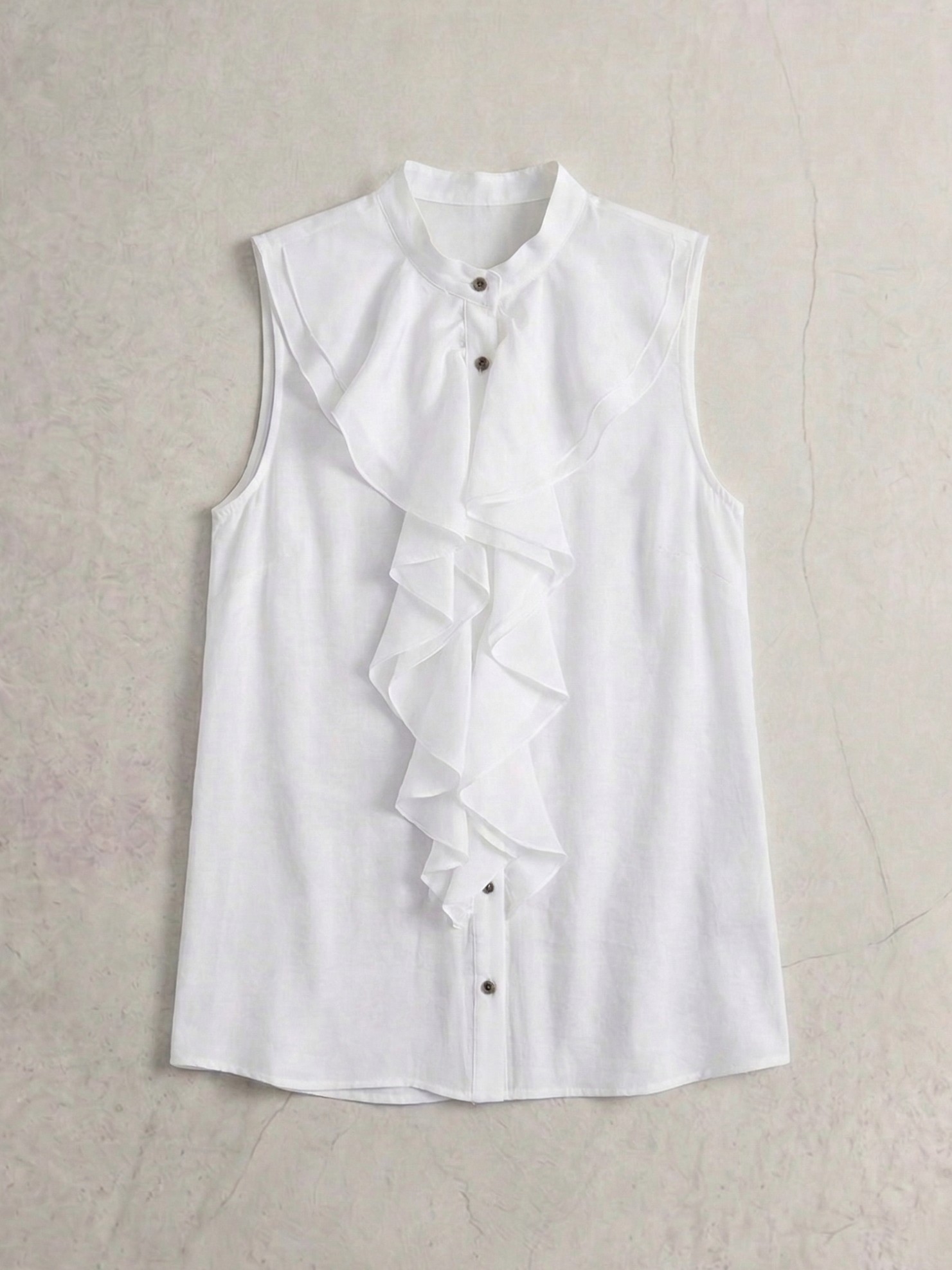 ノースリフリルブラウス