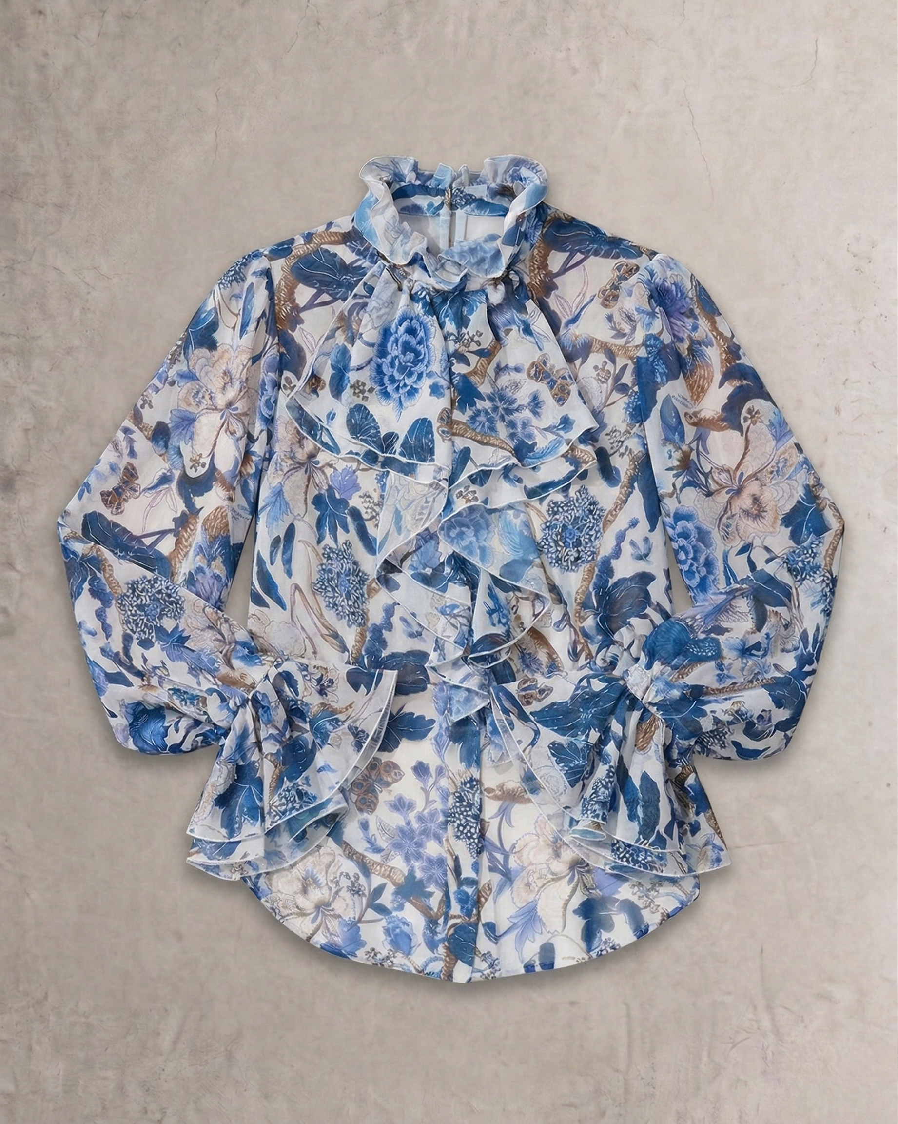 NOBLE BEAUTY 更紗柄ブラウス