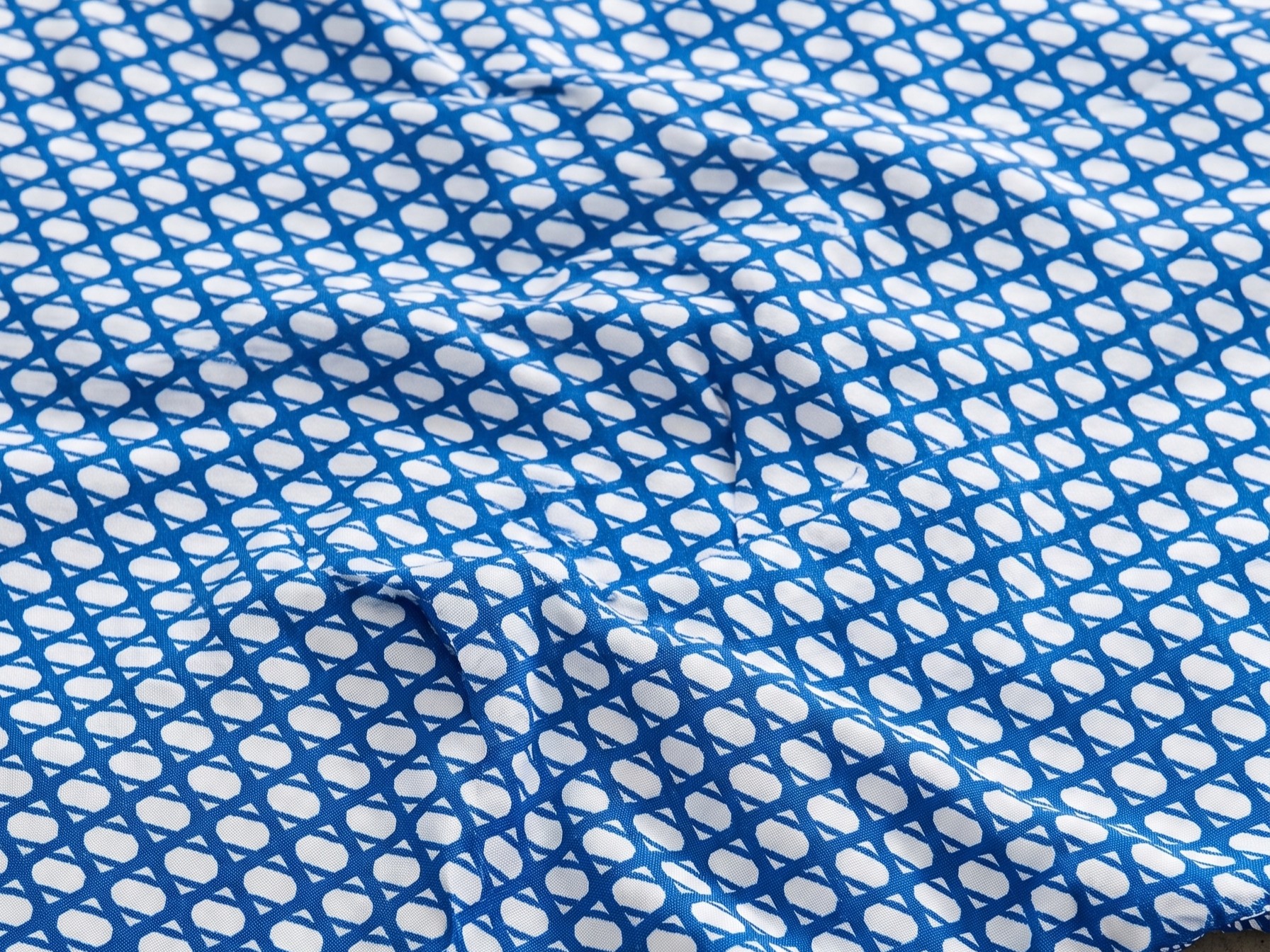 Blue Geometric Fabric