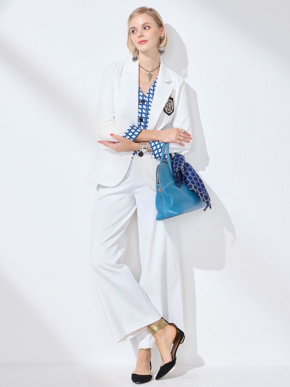Geometric Linen Jacket 1