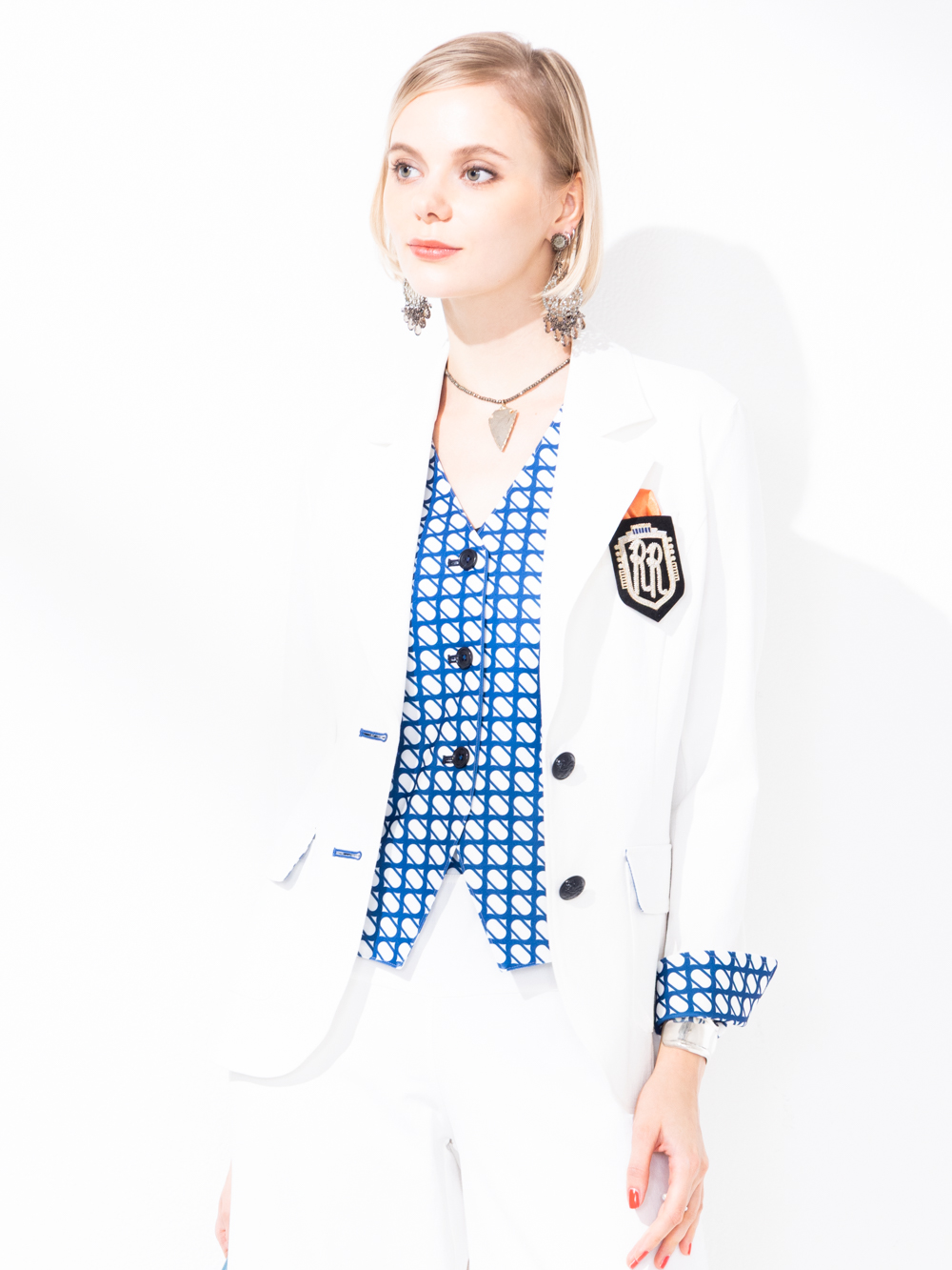 Geometric Linen Jacket 2
