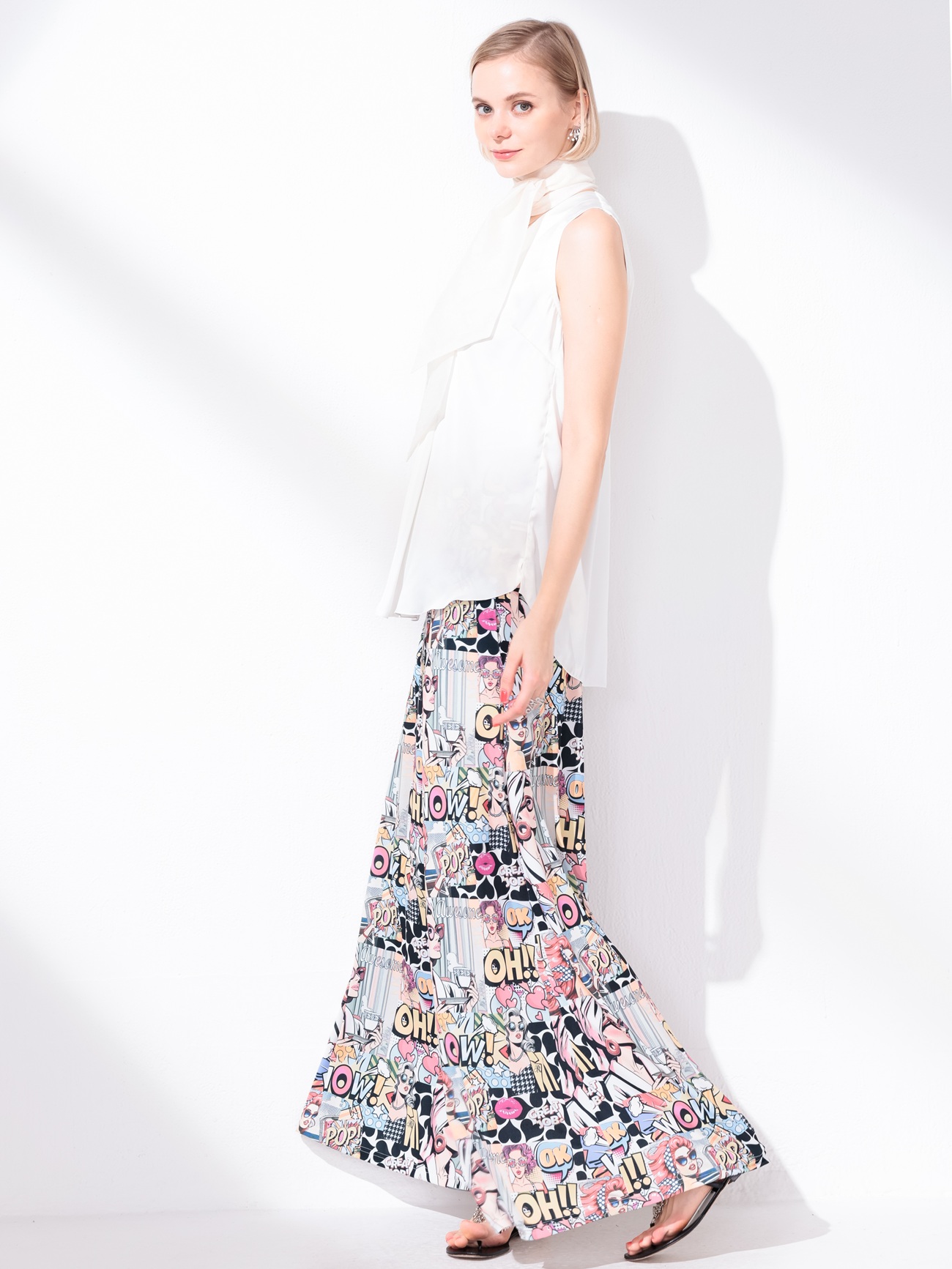 ガウチョパンツ 全体シルエット