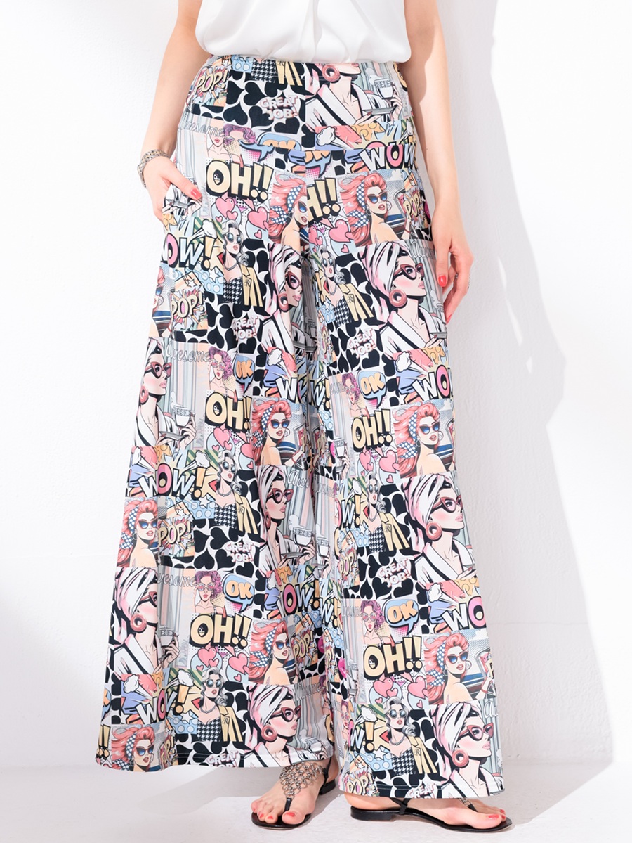 ガウチョパンツ ウエスト詳細