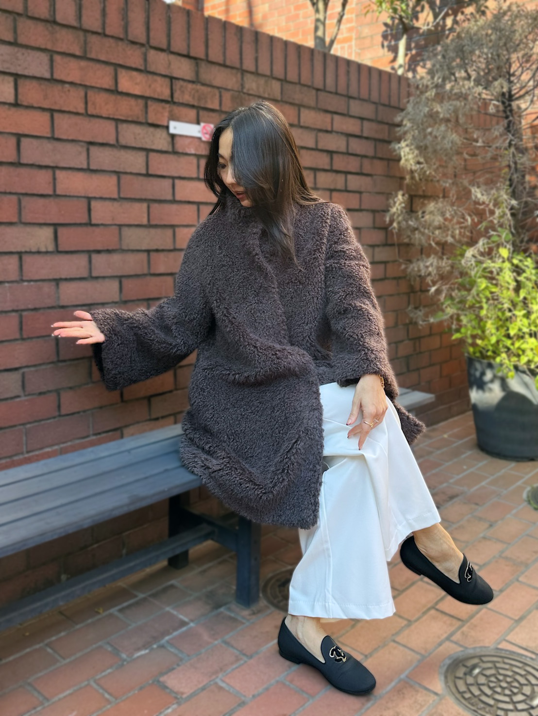 LALA ボアコート 着用イメージ1