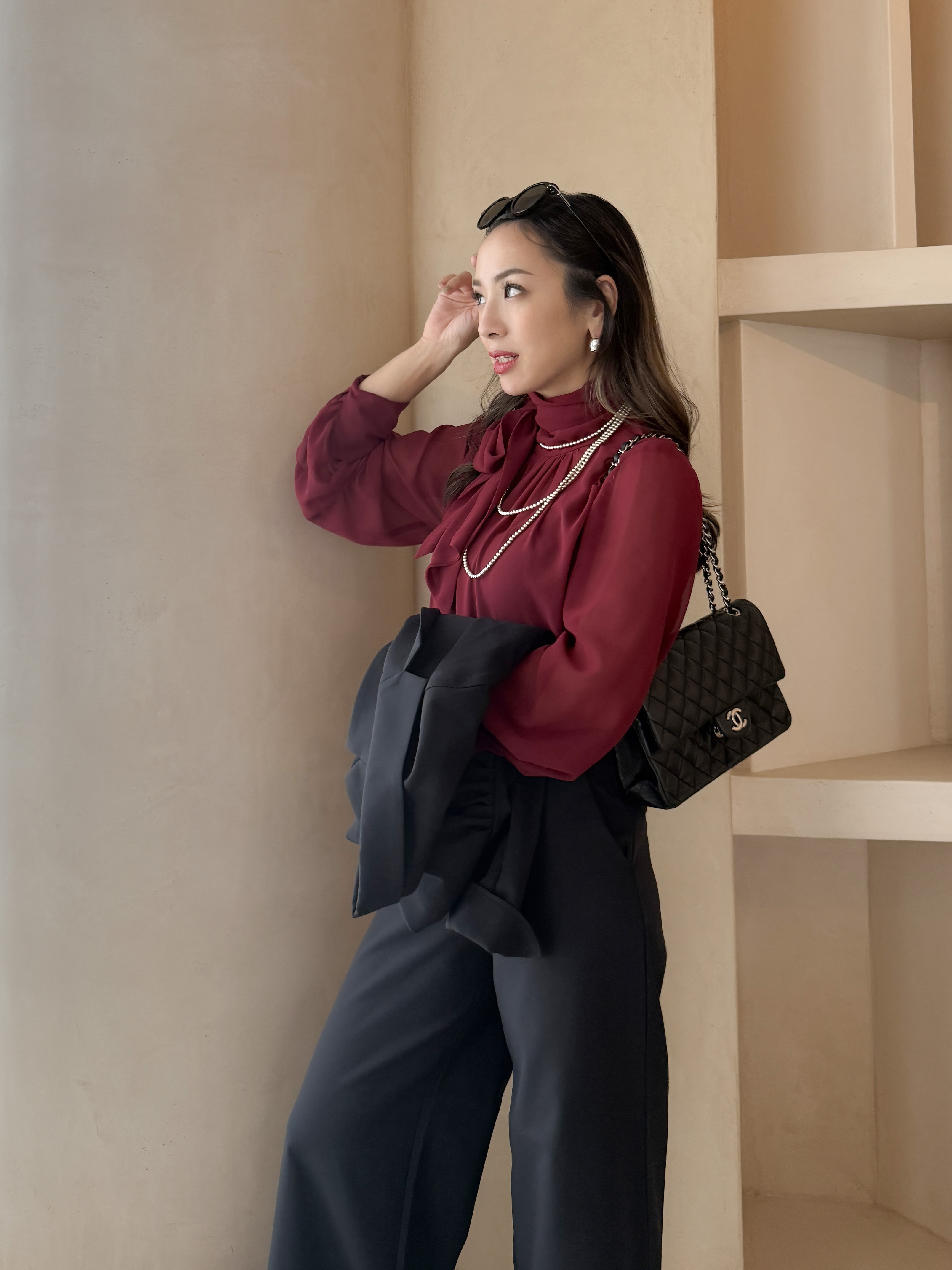 LOOK 03 BORDEAUX MOOD スタイリング 1