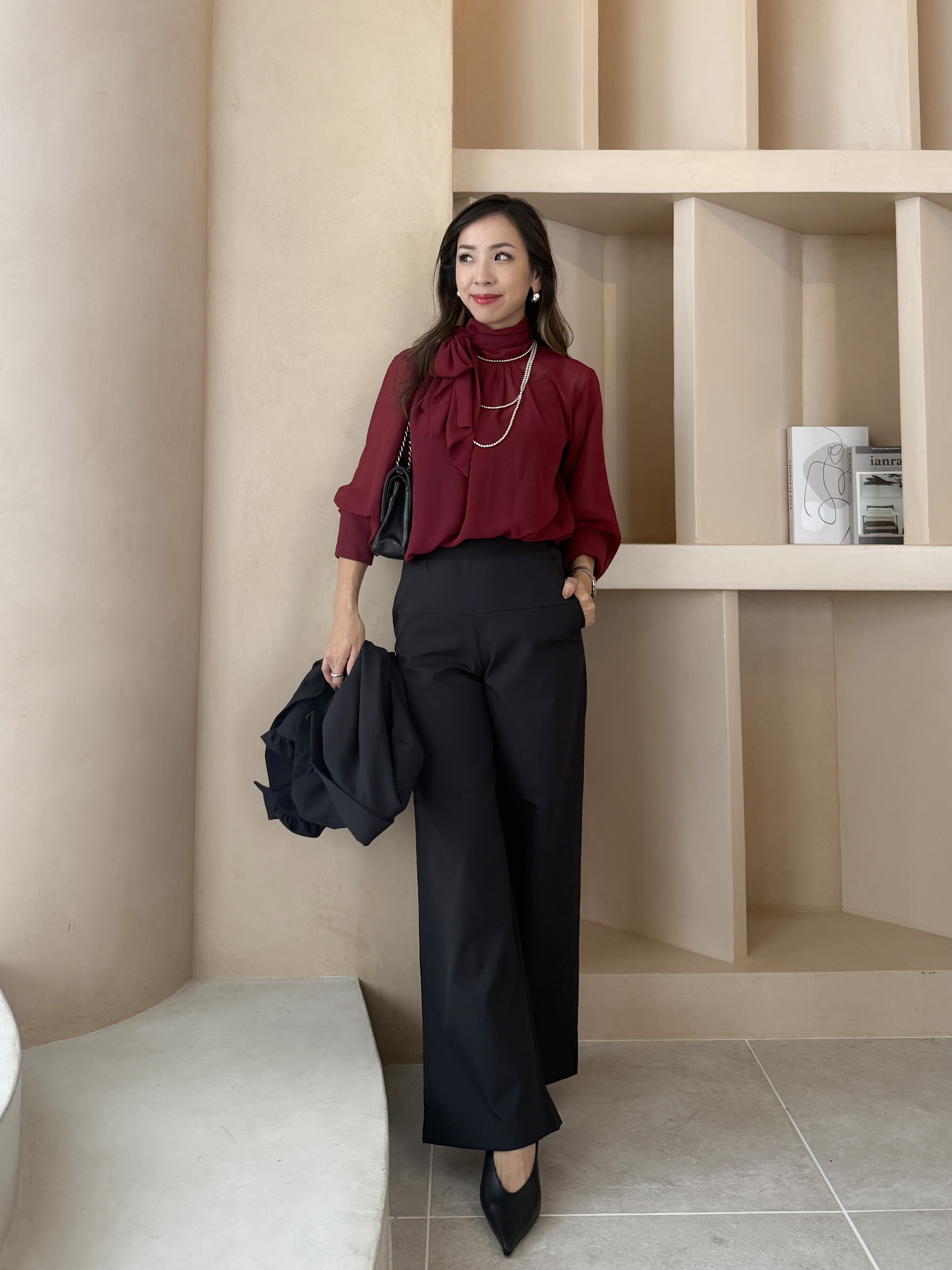 LOOK 03 BORDEAUX MOOD スタイリング 2